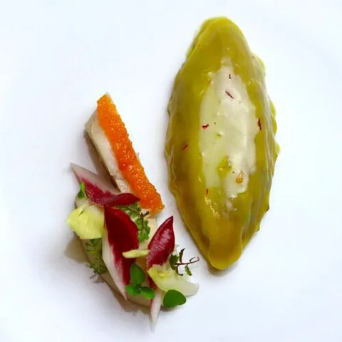 La mesa de Christophe Hay y Loïs Bée.